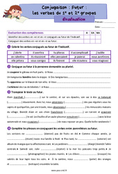 Le futur des verbes du 1er et 2ème groupe - Évaluation de conjugaison pour le cm2 - PDF à imprimer