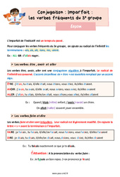 Imparfait des verbes fréquents du 3e groupe - Leçon de conjugaison pour le cm2 - PDF gratuit à imprimer