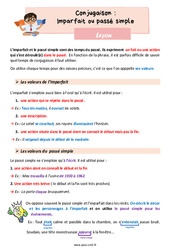 Alternance: passé simple ou imparfait – Leçon de conjugaison pour le cm2 - PDF gratuit à imprimer