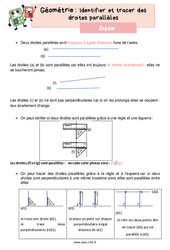 Identifier et tracer des droites parallèles – Leçon de géométrie pour le cm2 - PDF gratuit à imprimer