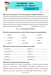 Imparfait de l’indicatif (Bilan) - Exercices de conjugaison pour le cm2 - PDF à imprimer