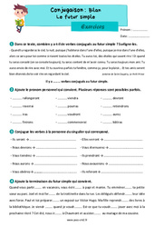 Futur simple (bilan) - Exercices de conjugaison pour le cm2 - PDF à imprimer