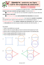 Construire à partir d'un programme – Leçon de géométrie pour le cm2 - PDF gratuit à imprimer