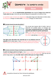Symétrie axiale – Leçon de géométrie pour le cm2 - PDF gratuit à imprimer