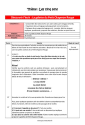 Découvrir l'écrit – Les cinq sens – MS de maternelle – Séquence complète - Épreuve écrite d'application CRPE 2024 - Cycle 1 - PDF à imprimer