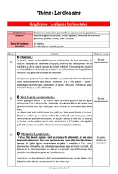 Graphisme – Les cinq sens – MS de maternelle – Séquence complète - Épreuve écrite d'application CRPE 2024 - Cycle 1 - PDF à imprimer