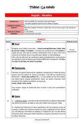 Anglais – La météo – MS de maternelle – Séquence complète - PDF à imprimer