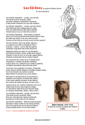 Les Sirènes un poème d’Albert Samain - 6ème - Poème - Lecture - PDF à imprimer