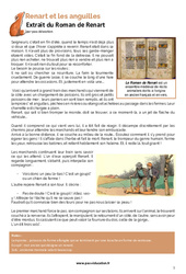 Renart et les anguilles - Roman de Renart - 6ème - Fable - Récit - Lecture - PDF à imprimer