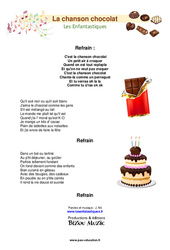 La chanson chocolat - Ce2 - Poème - Lecture - PDF à imprimer