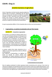 Activités humaines et agriculture – 4ème – Cours - PDF à imprimer