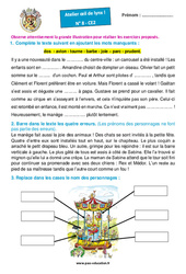 Le Carrousel Tournicoti Tournicoton – Ce2 – Atelier « Œil de lynx » - PDF à imprimer