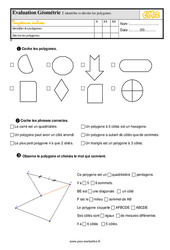Identifier et décrire les polygones au Cm2 - Evaluation: QCM - Quiz à imprimer