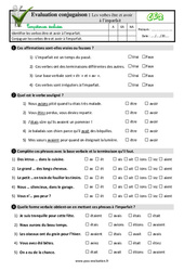 Les verbes être et avoir à l’imparfait au CE2 - Evaluation: QCM - Quiz - PDF à imprimer
