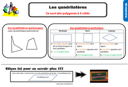 Evaluation et bilan avec le corrigé - Les quadrilatères au Cm1 - PDF à imprimer