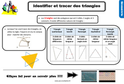 Evaluation avec la correction au CM2 - Identifier et tracer des triangles - Bilan  - PDF à imprimer