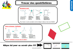 Evaluation et bilan avec le corrigé - Tracer des quadrilatères au Cm1 - PDF à imprimer