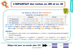 Bilan  au Ce2 - L'imparfait des verbes en -er et en -ir (comme finir) - Evaluation avec la correction - PDF à imprimer