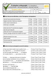 Les homophones lexicaux : foie/fois/Foix/foi - sot/seau/sceau/saut - voie/voix/ vois/voit au Cm1 - Evaluation: QCM - Quiz - PDF à imprimer