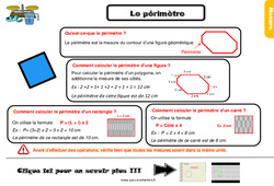 Evaluation avec le corrigé pour le Cm1 sur le périmètre - Bilan  - PDF à imprimer