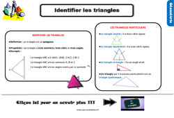 Evaluation avec la correction au Ce2 - Identifier les triangles - Bilan  - PDF à imprimer
