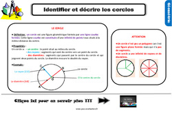 Evaluation et bilan avec le corrigé pour le Ce2 sur identifier et décrire les cercles - PDF à imprimer