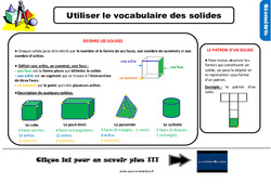 Bilan  pour le Ce2 sur utiliser le vocabulaire des solides - Evaluation avec la correction - PDF à imprimer