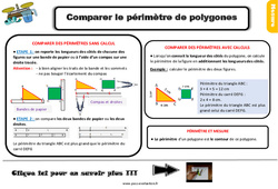 Evaluation et bilan avec le corrigé - Comparer le périmètre de polygones au CE2 - PDF à imprimer
