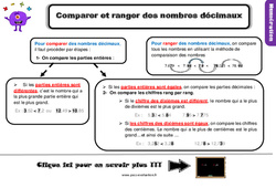Evaluation avec le corrigé pour le CM1 sur comparer et ranger des nombres décimaux – Bilan  - PDF à imprimer