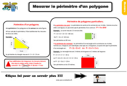 Evaluation avec le corrigé pour le Ce2 sur mesurer le périmètre d’un polygone - Bilan  - PDF à imprimer