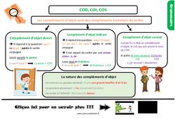 COD, COI et COS au CM1 - Evaluation et bilan  avec le corrigé - PDF à imprimer