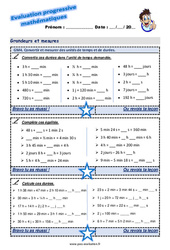 Convertir et mesurer des unités de temps et de durées au Cm2 - Evaluation progressive - PDF à imprimer
