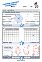 Identifier et construire des cercles au Cm2 - Evaluation progressive - PDF à imprimer