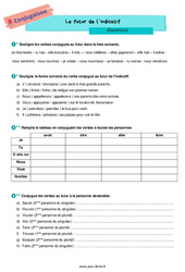 Le futur de l'indicatif – Exercices de conjugaison pour la 6ème - PDF à imprimer