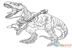 Coloriage gratuit : Tyrannosaure - PDF à imprimer