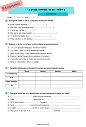 Le passé composé et ses valeurs – Exercices de conjugaison pour la 6ème - PDF à imprimer