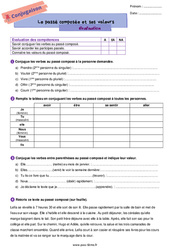 Le passé composé et ses valeurs – Evaluation de conjugaison pour la 6ème - PDF à imprimer