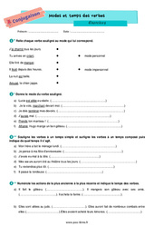 Modes et temps des verbes – Exercices de conjugaison pour la 6ème - PDF à imprimer