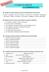 Le présent du conditionnel – Exercices de conjugaison pour la 6ème - PDF à imprimer