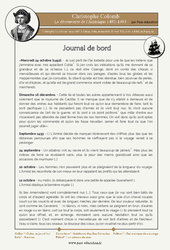 Christophe Colomb (La découverte de l'Amérique 1492-1493) - 5ème - Littérature - PDF à imprimer