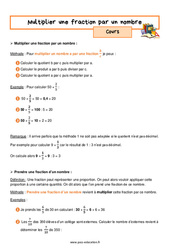 Multiplier une fraction par un nombre – 5ème – Séquence complète - PDF à imprimer
