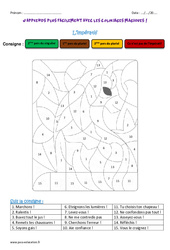 Impératif - Cm1 - Coloriage magique - PDF à imprimer
