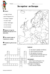 Se repérer en Europe - Ce2 - Exercices - PDF à imprimer