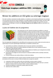 Coloriage magique addition CE2 : révisions