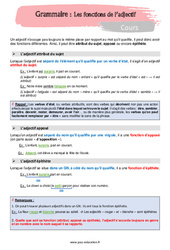 Les fonctions liées à l’adjectif – 5ème – Séquence complète - PDF à imprimer