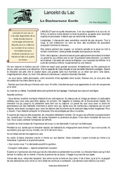 Lancelot du Lac - 5ème - Littérature - PDF à imprimer