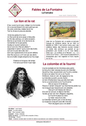 Les fables de La Fontaine - 5ème - Littérature - PDF à imprimer