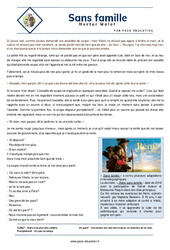 Sans famille (Hector Malot) - 5ème - Littérature - PDF à imprimer