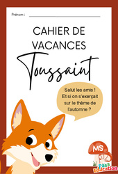 Toussaint - Cahier de vacances gratuit - MS - Maternelle - PDF à imprimer