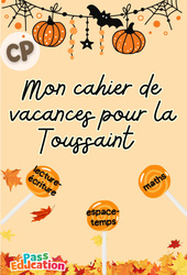 Toussaint - Cahier de vacances gratuit - CP - Épreuve écrite d'application CRPE 2025 - Cycle 2 - PDF gratuit à imprimer